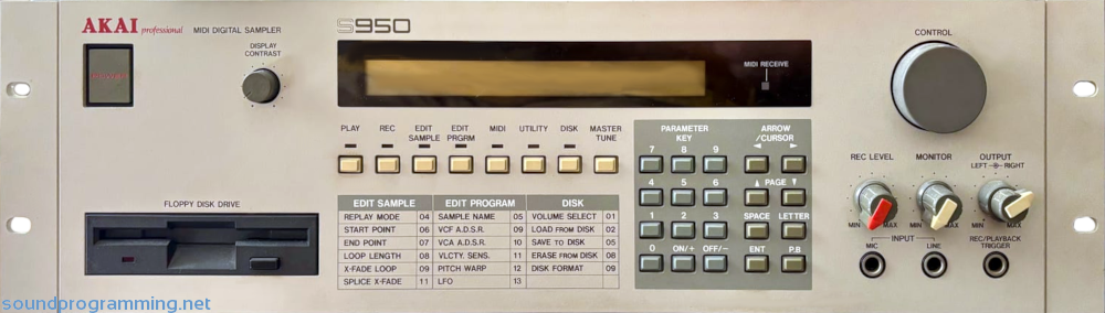 Akai S950 Front Akai S950 Front Panel View