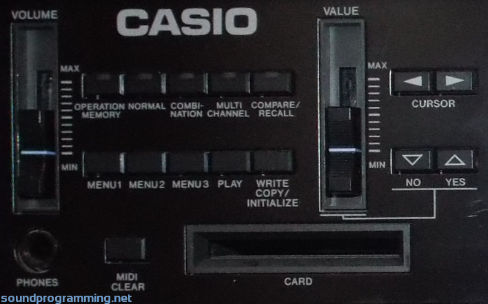 Casio VZ-10M Front Panel - Left Side Casio VZ-10M Front Panel - Left Side