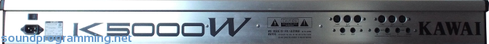 Kawai K5000W Back Kawai K5000W Back