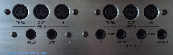 Kawai K5000W Rear Connections Kawai K5000W Rear Connections