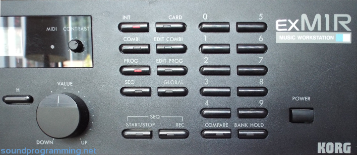 Korg M1R EX Right Side Controls Korg M1R EX Right Side Controls