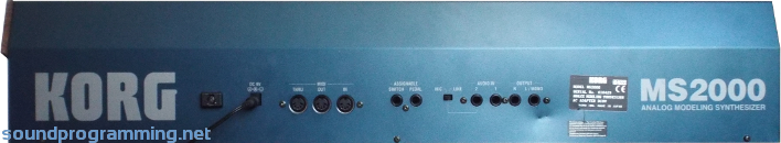 Korg MS2000 Back Korg MS2000 Back