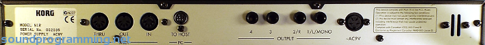 Korg N1R Rear Korg N1R Rear