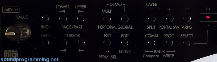 Korg N1R Buttons Korg N1R Buttons