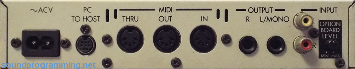 Korg NS5R Back Korg NS5R Back
