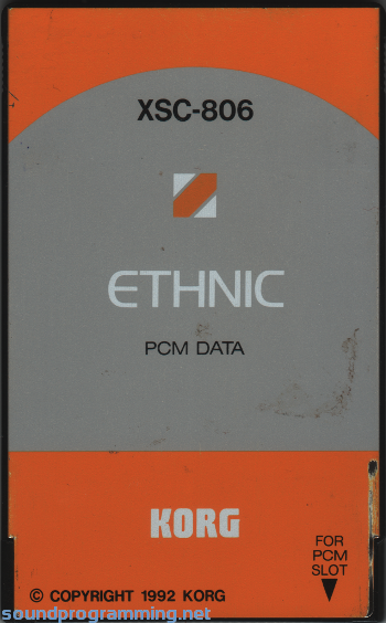 Korg 01/W XSC-806 Ethnic Card Korg 01/W XSC-806 Ethnic Card