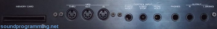 Roland D-20 Rear Connections Roland D-20 Rear Connections