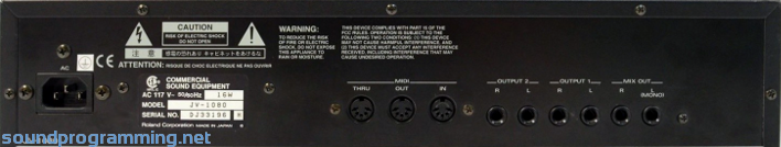 Roland JV-1080 Back Roland JV-1080 Back