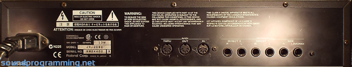 Roland JV-2080 Back Roland JV-2080 Back