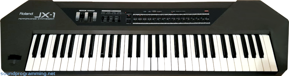 Roland JX-1 Top View Roland JX-1 Performance Synthesizer Front View