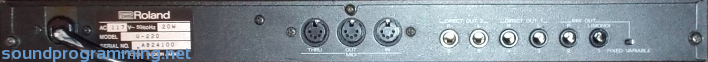 Roland U-220 Back Roland U-220 Back