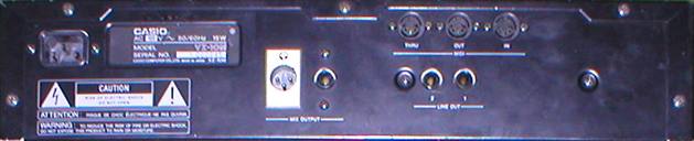Casio VZ-10M Back Casio VZ-10M Back