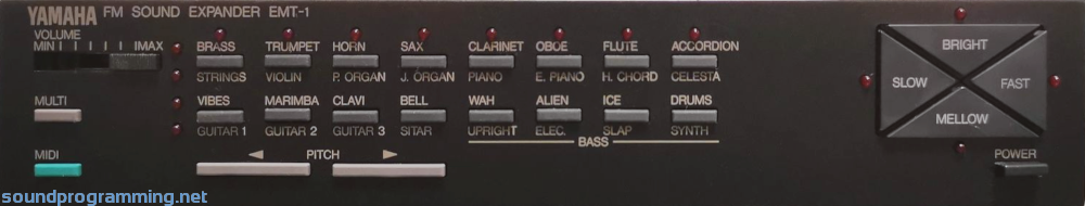 Yamaha EMT-1 Sound Expander Front Panel Yamaha EMT-1 Sound Expander Front Panel