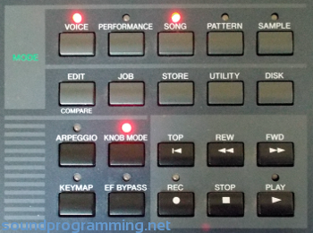 Yamaha EX5 Panel Left Side Controls Yamaha EX5 Panel Left Side Controls