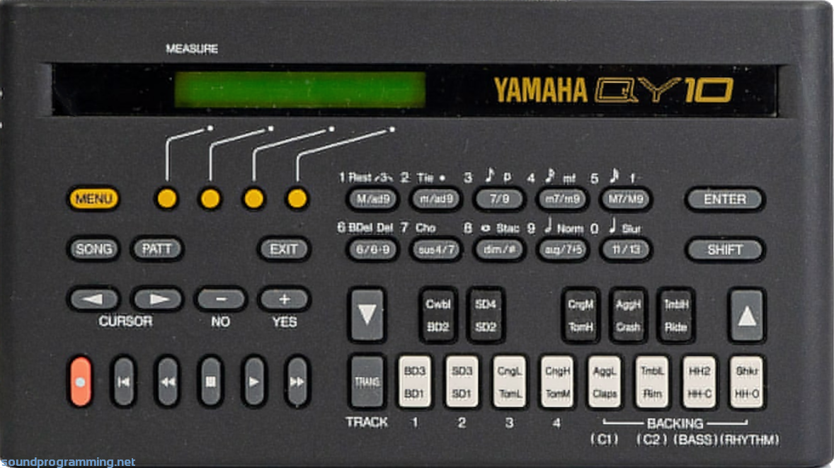 Yamaha QY10 Top View Yamaha QY10 Top View