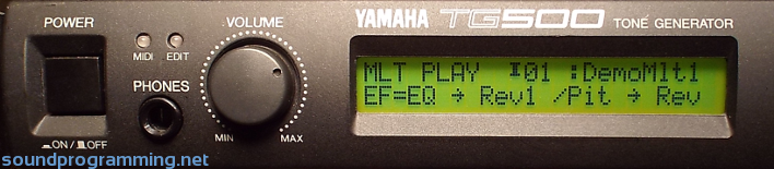 Yamaha TG500 Front Panel Left Side Yamaha TG500 Front Panel Left Side