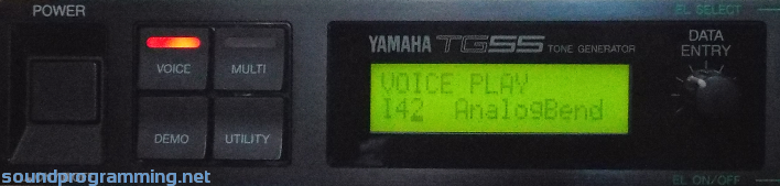 Yamaha TG55 Panel - Left Side Yamaha TG55 Panel - Left Side