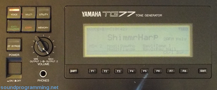 Yamaha TG77 Front Panel - Left Side Yamaha TG77 Front Panel - Left Side
